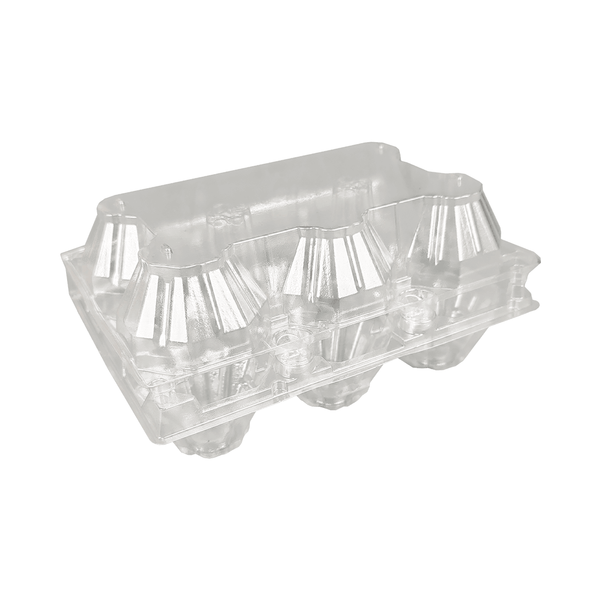 可重復(fù)使用的PET透明6個(gè)雞蛋紙箱，適用于雞蛋貿(mào)易商市場